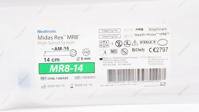Medtronic MR8-14BA50 Midas Rex Dissecting Tool AM-35 MR8-14 14cm x 5mm